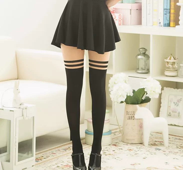 Thin sexy tights, base high boots, Korean style