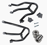 Черная бар+серебряная круглая алюминиевая палка