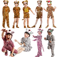 Halloween trẻ em trang phục biểu diễn động vật quần áo hổ phong cách quần áo Đông Bắc Tiger White Tiger phong cách quần áo Xiêm bộ ông già noel trẻ em