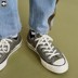 Converse 1970s Samsung tiêu chuẩn quân đội xanh cỏ xanh cao và thấp giày vải 162060C 162052 giày thể thao cổ cao Plimsolls