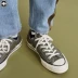 Converse 1970s Samsung tiêu chuẩn quân đội xanh cỏ xanh cao và thấp giày vải 162060C 162052