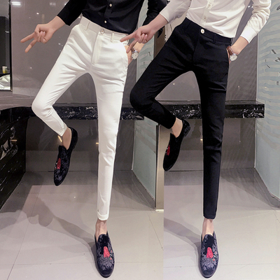Mùa hè nhà tạo mẫu tóc quần hộp đêm xu hướng Hàn Quốc phiên bản của tự trồng chín quần của nam giới chân quần bó quần âu nam quần quần lót nam thun lạnh Quần mỏng