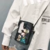 Phim hoạt hình dễ thương dây kéo túi điện thoại nữ vai túi Messenger phiên bản Hàn Quốc của cổ điện thoại túi ví mini túi - Túi điện thoại túi vải đeo chéo Túi điện thoại