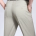 Lụa lụa quần nam mùa hè phần mỏng nam miễn phí thẳng thẳng lỏng trung niên kinh doanh bình thường phù hợp với quần kích thước lớn quần Suit phù hợp