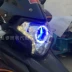Zongshen RX3 ZS250GY lắp ráp đèn pha xe máy xenon đèn đôi ống kính thiên thần - Đèn HID xe máy Đèn HID xe máy