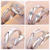 S925 sterling silver ring nam giới và phụ nữ trang sức Nhật Bản và Hàn Quốc đơn giản vòng chiếc nhẫn kim cương mở vài vài vòng một cặp chữ Nhẫn