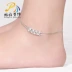 S925 sterling silver vòng chân Hàn Quốc thời trang chuông đơn giản vòng chân nữ trang sức bạc năm nay sợi dây màu đỏ vòng chân vòng đeo chân nữ Vòng chân