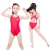 Quần áo bơi nữ chuyên nghiệp đích thực áo tắm tam giác một mảnh áo tắm nhanh khô da cá mập đào tạo thi đấu đồ bơi trẻ em - Bộ đồ bơi của Kid