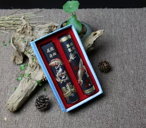 Hui Mo Lao Hu Kaiwen Longxiang Fengwu Литература Четыре сокровища, фунт больших чернил, чернила, слитки, антикварные старые чернильные полоски