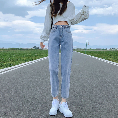 taobao agent Autumn thin jeans, 2023 collection, suitable for teen, high waist