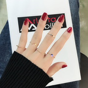 Vòng nữ Nhật Bản và Hàn Quốc hipster nhóm thiết lập gió lạnh net màu đỏ thực phẩm ngón đeo nhẫn đồ trang sức thời trang trang trí vòng