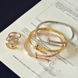 Золотой браслет, аксессуар, в корейском стиле, не выцветает, 18 карат, розовое золото, японские и корейские, простой и элегантный дизайн, для влюбленных