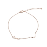 Золотой браслет на ногу, 18 карат, розовое золото, популярно в интернете, 2021 года, не выцветает