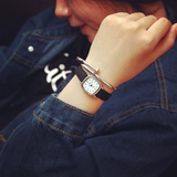 Золотой браслет, аксессуар, в корейском стиле, не выцветает, 18 карат, розовое золото, японские и корейские, простой и элегантный дизайн, для влюбленных