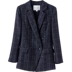 [Giá mới 179 nhân dân tệ] thời trang giản dị người Anh phong cách kẻ sọc mỏng đôi ngực kẻ sọc nữ phù hợp với áo khoác Business Suit