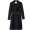 [New giá 199 nhân dân tệ] 2018 mới màu đen mỏng eo phù hợp với cổ áo dài tay áo dài áo gió áo khoác áo dạ nữ đẹp