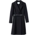 [New giá 199 nhân dân tệ] 2018 mới màu đen mỏng eo phù hợp với cổ áo dài tay áo dài áo gió áo khoác Trench Coat