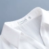 mùa hè V cổ áo giả hai sọc không thường xuyên áo sơ mi trắng đầm Sản phẩm HOT