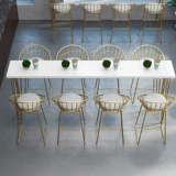 Индивидуальные мраморные батонные столы Коммерческое молочное чайное батончики на стену для отдыха на балконе с высоким содержанием подключенных к длинным столам и комбинациям стул