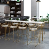 Индивидуальные мраморные батонные столы Коммерческое молочное чайное батончики на стену для отдыха на балконе с высоким содержанием подключенных к длинным столам и комбинациям стул