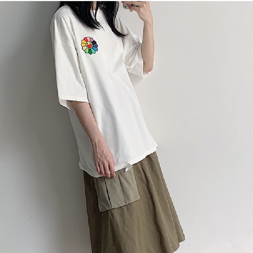 Short sleeve women's T-shirt 2020 summer new student Korean loose short sleeve top BF lazy
