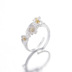 Nhẫn 925 sterling bạc văn học mận học sinh nhẫn nhỏ tươi đẹp trang sức hoa nữ mới - Nhẫn nhẫn bạc pnj Nhẫn