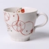 2 Nhật Bản nhập khẩu gốm đánh dấu cốc để tách cặp cốc cà phê bằng gỗ hộp quà tặng vẽ tay hoạt hình cốc uống - Tách