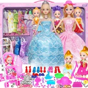 5 bé ăn mặc búp bê Barbie hộp quà công chúa váy cưới trẻ em bé gái đồ chơi thời trang công chúa bé - Búp bê / Phụ kiện