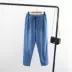 Cộng với phân bón XL 2018 mùa thu chất béo MM lỏng Tiansi jeans nữ đàn hồi eo quần âu 200 kg quần quần jean nữ Quần jean