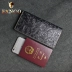 Handmade da hộ chiếu túi top lớp da dài ví đa chức năng túi tài liệu retro điện thoại di động vé hộ chiếu bộ Túi thông tin xác thực