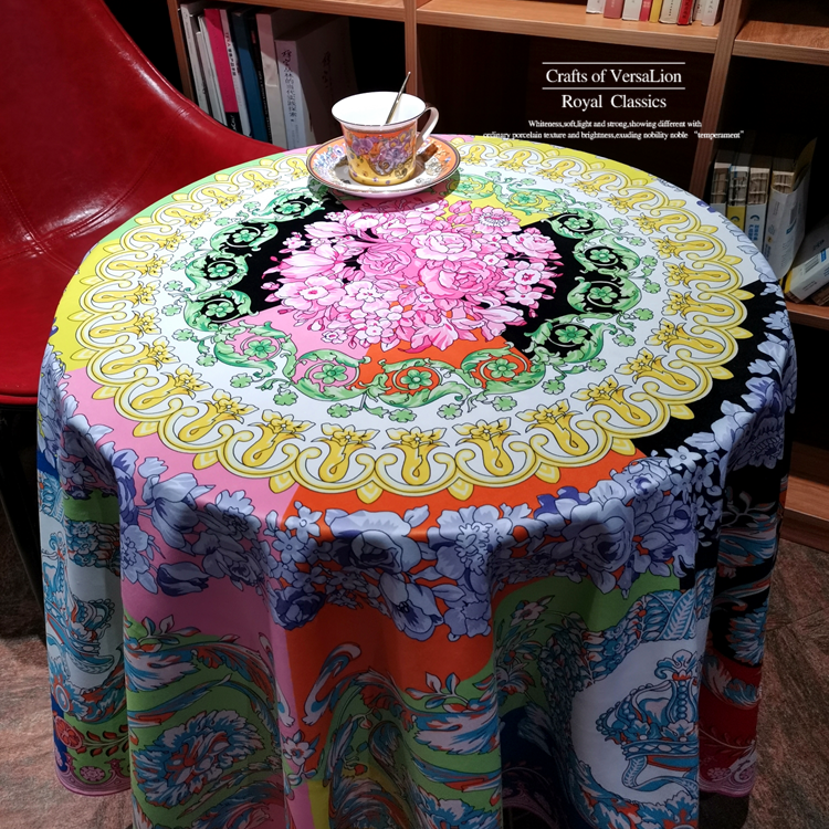 Round G & New Colorful Flower Ball (Authentic)European style luxurious table rectangle tablecloth Table mat a living room circular tea table Table cloth TV cabinet Gabe Table flag customized