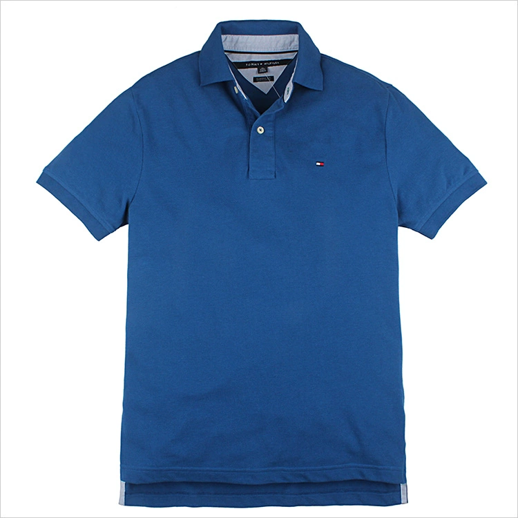Tommy Hilfiger mùa hè mới áo sơ mi polo ngắn tay cổ điển màu rắn kinh doanh bình thường Tommy T-shirt quần áo nam