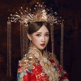 Невеста Xiuhe Headwear Роскошная атмосфера дворец костюм преувеличение Feng Quean Queen Свадебное свадебное свадебное шоу Шоу одежду одежду одежду