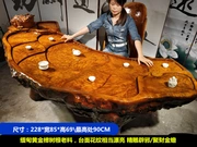Toàn hoa khối u vàng 樟 rễ khắc bàn trà tổng thể cây rễ bàn trà gỗ tự nhiên kungfu trà biển gỗ khắc - Các món ăn khao khát gốc