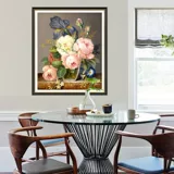 Цзяо Ян хочет бросить пиони цветы, картинки Cross Emelcodery 2020 Новая вышиваемая вышива