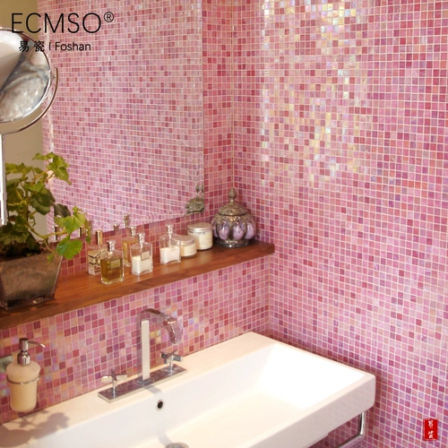 Розовая красная розовая стеклянная мозаика высокий