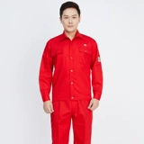 Антистатический летний комбинезон, красный тонкий лонгслив