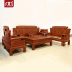 Huang Ze Myanmar gỗ hồng sắc sofa phòng khách gỗ rắn đồ nội thất cổ Trung Quốc kết hợp chạm khắc gỗ hồng mộc Miến Điện - Bộ đồ nội thất ghế sofa hiện đại Bộ đồ nội thất