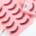 Barbie 5 cặp lông mi giả siêu nhiên dày quăn mắt đuôi đuôi đoạn Su Yan sinh viên mà không cần keo lông mi giả tự dính Lông mi giả