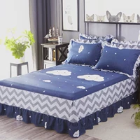 Khăn trải giường bằng vải cotton đơn loại 1,5 m 1,8x2.0m tạp dề chống bụi 100% cotton 2x2.2 ga giường viền ren