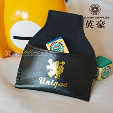 Мел для кия 正品泰国原装进口unique御立真皮巧克袋巧粉夹巧克粉袋枪粉套