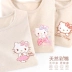 Bộ đồ lót Hello Kitty cho bé gái Bộ đồ ngủ bằng vải cotton cho bé gái Đồ ngủ bé gái Quần áo trẻ em mùa thu KT Cat - Quần áo lót