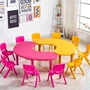 Bàn mẫu giáo bàn mặt trăng bàn nhựa bàn trẻ em bàn ghế hình lưỡi liềm sơn bàn đồ chơi bàn trò chơi bàn ăn - Phòng trẻ em / Bàn ghế bàn ghế mầm non gấp gọn