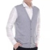 Mùa xuân và mùa thu phần mỏng người đàn ông trung niên cashmere vest kích thước lớn openwork len vest vai đan len mở vest Dệt kim Vest