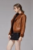 Mùa thu và mùa đông da mới của phụ nữ mỏng lông một áo khoác hoang dã xe máy da bình thường áo khoác da nhỏ - Quần áo da