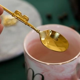 Кофейная ложка из нержавеющей стали, роскошная десертная палочка для смешивания, креативная милая вилка для фруктов для домашнего использования