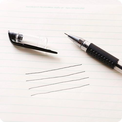 Черная гелевая ручка для школьников, ручка на водной основе, обучающие канцтовары