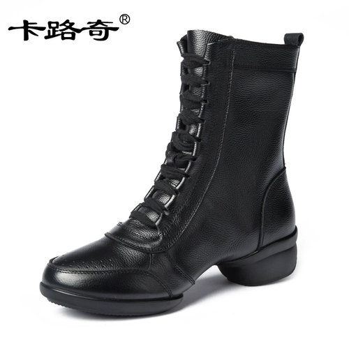 Демисезонные сапоги, танцующая обувь, коллекция 2021, из натуральной кожи, мягкая подошва