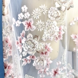 Высококлассная кружевная ткань, свадебное платье, декоративный аксессуар, с вышивкой, кружевное платье, DIY