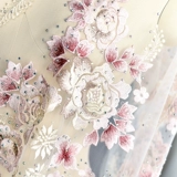 Высококлассная кружевная ткань, свадебное платье, декоративный аксессуар, с вышивкой, кружевное платье, DIY